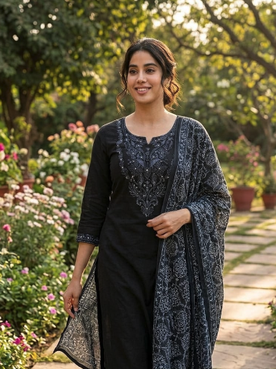 Cotton Printed Salwar Kameez Kurti Pant Set