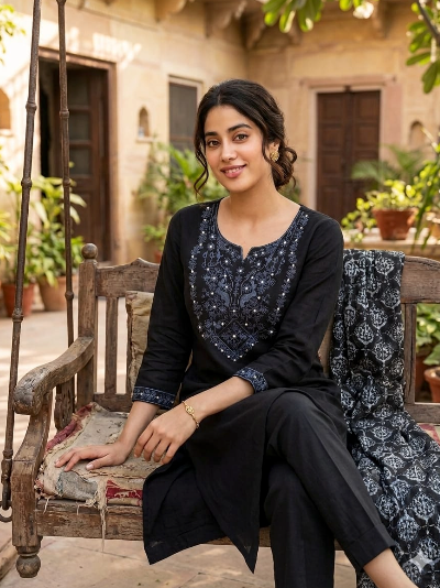 Cotton Printed Salwar Kameez Kurti Pant Set