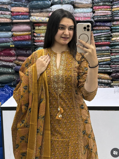 Jaipur Cotton Anarkali Salwar Suit Women
