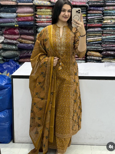 Jaipur Cotton Anarkali Salwar Suit Women