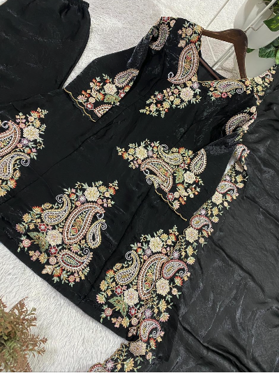 Ivory Gold Embroidery Designer Salwar suit