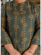 Plus size Green Front Slit Princess Kurti UK Next Day - BONYHUBSALWAR KAMEEZ