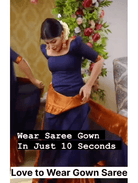 10 Second Saree Ethnic Gown Stitched with Pallu - BONYHUBSAREE