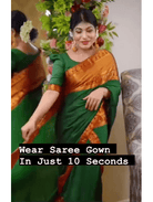 10 Second Saree Ethnic Gown Stitched with Pallu - BONYHUBSAREE