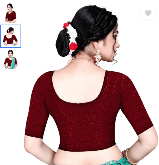 Design Burgandy lycra nonpadded stretchable readymade blouse - BONYHUBblouses