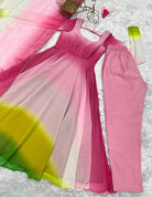 Multicolor Bloom Georgette Bollywood Anarkali Suit Set - BONYHUBSALWAR KAMEEZ