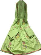 Pastel Green Cotton Embroidery Anarkali Suit - BONYHUBSALWAR KAMEEZ