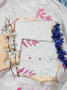 Beautiful White Cotton Embroidery Anarkali Suit - BONYHUBSALWAR KAMEEZ