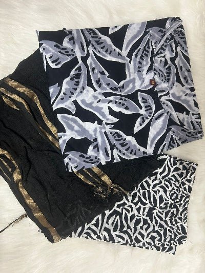 Black Printed Halter Neck Straight Suit Set - BONYHUBSALWAR KAMEEZ