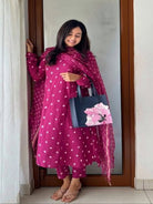 Elegant Pink Printed Cotton Straight Suit Set - BONYHUBSALWAR KAMEEZ