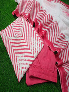 Elegant Pink Cotton Printed Straight Suit Set - BONYHUBSALWAR KAMEEZ