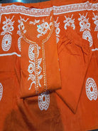 Classic Orange Cotton Printed Straight Suit Set - BONYHUBSALWAR KAMEEZ