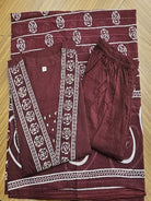 Trendy Maroon Adda Work Cotton Anarkali Suit Set - BONYHUBSALWAR KAMEEZ