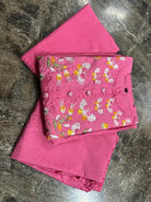 Beautiful Pink Embroidery Cotton Anarkali Suit Set - BONYHUBSALWAR KAMEEZ