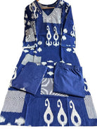 Blue Trendy Printed Cotton Straight Suit Set - BONYHUBSALWAR KAMEEZ