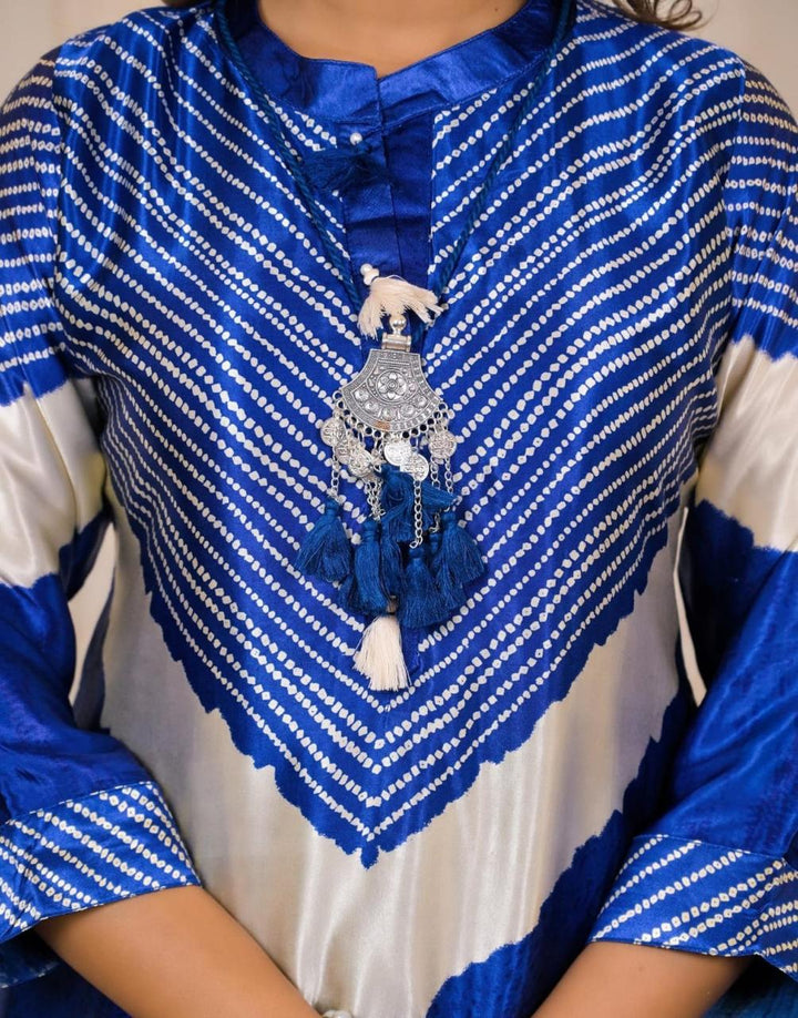 Azure Blue Crepe Maslin Trendy Cord Set - BONYHUBSALWAR KAMEEZ