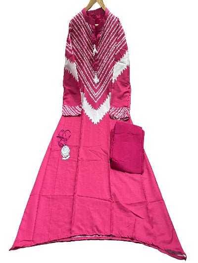 Fuchsia Pink Crepe Maslin Trendy Cord Set - BONYHUBSALWAR KAMEEZ