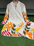 Beige Cotton Flex Tropical Print Co - Ord Set Of 2 - BONYHUBSALWAR KAMEEZ