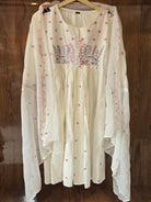 White Embroidery Cotton Anarkali Suit With Malmal Dupatta - BONYHUBSALWAR KAMEEZ