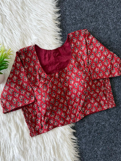Hand Block Print Cotton Readymade Blouse