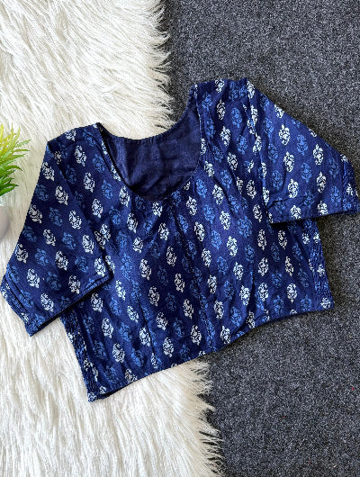 Hand Block Print Cotton Readymade Blouse