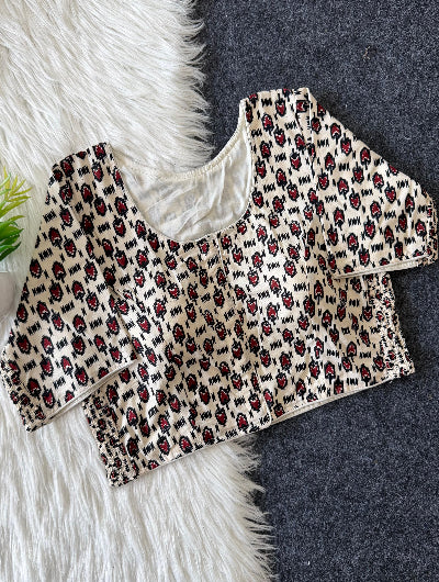 Hand Block Print Cotton Readymade Blouse