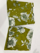 Beautiful Moss Green Cotton Printed Kurti Pant Set Of 2 - BONYHUBSALWAR KAMEEZ