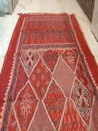 Brick Red block print Cotton Anarkali Suit Set - BONYHUBSALWAR KAMEEZ