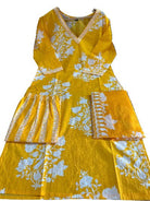 Bright Yellow Trendy Printed Cotton Straight Suit Set - BONYHUBSALWAR KAMEEZ