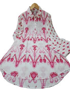 Pink Printed Neck Work Kurti Pant Set Of 2 - BONYHUBSALWAR KAMEEZ