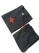Black Floral Embroidery Pure Cotton Kurti Pant Set Of 2 - BONYHUBSALWAR KAMEEZ