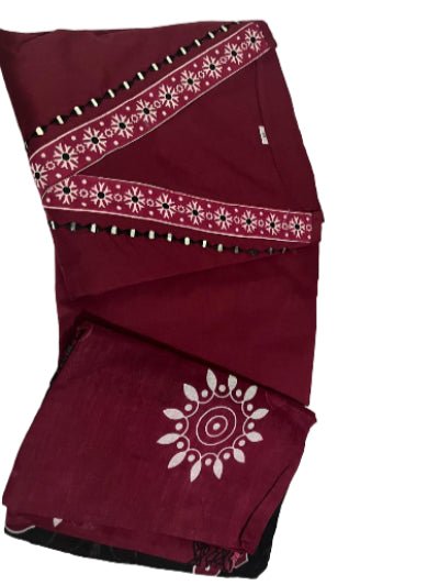 Classy Maroon Pure Cotton Printed Straight Suit Set - BONYHUBSALWAR KAMEEZ