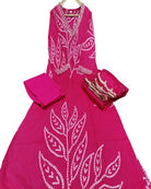 Elegant Magenta Embriodery Cotton Straight Suit Set - BONYHUBSALWAR KAMEEZ