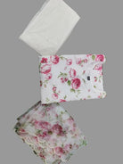 White Floral Printed Chanderi Cotton Straight Suit Set - BONYHUBSALWAR KAMEEZ