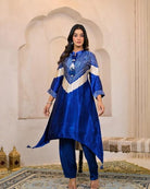 Azure Blue Crepe Maslin Trendy Cord Set - BONYHUBSALWAR KAMEEZ