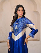 Azure Blue Crepe Maslin Trendy Cord Set - BONYHUBSALWAR KAMEEZ