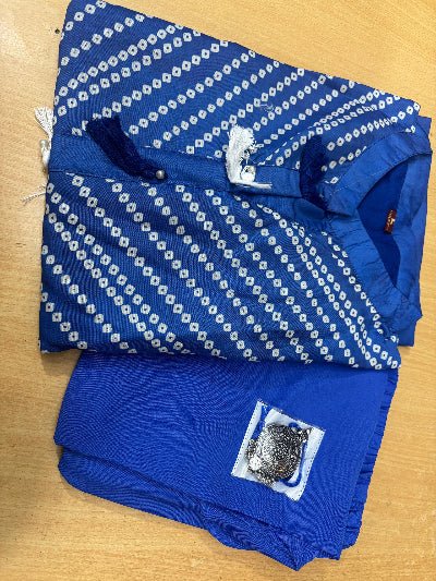 Azure Blue Crepe Maslin Trendy Cord Set - BONYHUBSALWAR KAMEEZ