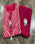 Fuchsia Pink Crepe Maslin Trendy Cord Set - BONYHUBSALWAR KAMEEZ