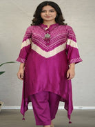 Bright Pink Crepe Maslin Cotton Trendy Cord Set - BONYHUBSALWAR KAMEEZ
