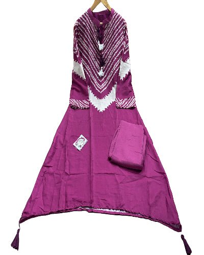 Bright Pink Crepe Maslin Cotton Trendy Cord Set - BONYHUBSALWAR KAMEEZ