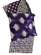 Navy Blue Classy Adda work Cotton Straight Suit Set - BONYHUBSALWAR KAMEEZ