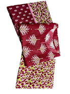 Red Classy Adda work Cotton Straight Suit Set - BONYHUBSALWAR KAMEEZ