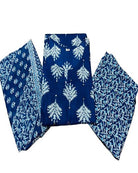 Blue Classy Adda work Cotton Straight Suit Set - BONYHUBSALWAR KAMEEZ