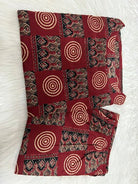 Rusty Red Halter Neck Ajrakh Cotton Kurti Palazzo Set Of 2 - BONYHUBSALWAR KAMEEZ