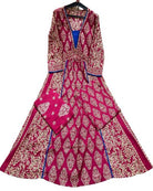 Classy Pink Embroidery Cotton Flair Anarkali Suit - BONYHUBSALWAR KAMEEZ