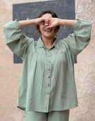 Mint Green Elegant Cotton Co - Ord Set - BONYHUBSALWAR KAMEEZ