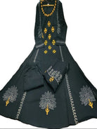Black Elegant Block Print Cotton Straight Suit Set - BONYHUBSALWAR KAMEEZ