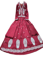 Magenta Pink Intricate Pure Cotton Printed Anarkali Suit Set - BONYHUBSALWAR KAMEEZ