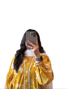 Trendy Yellow Katha Cotton Frock Style Suit - BONYHUBSALWAR KAMEEZ