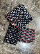 Elegant Black Cotton Adda Handwork Straight Suit - BONYHUBSALWAR KAMEEZ